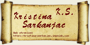 Kristina Sarkanjac vizit kartica